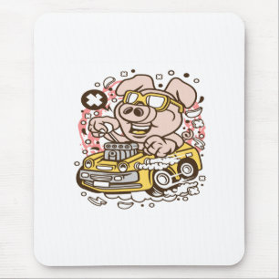 Oink Hotrod Mousepad