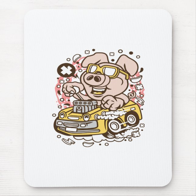 Oink Hotrod Mousepad (Vorne)