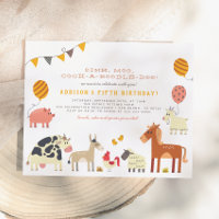 Oink Moo Cock-a-doodle-doo Fun Farm Geburtstagspar