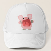 "OINK!!!" Niedlicher Cartoon-Schwein-Hut
