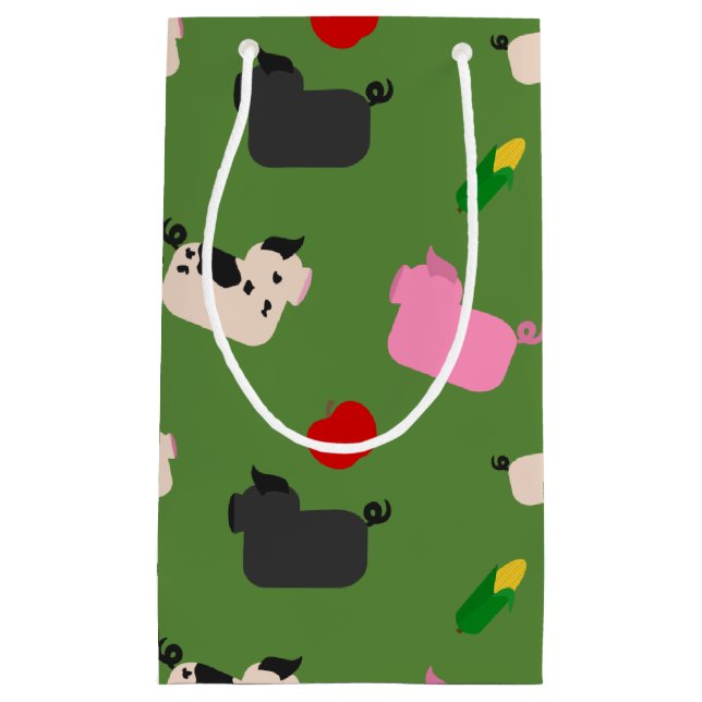 Oink Oink Hier Kleine Geschenktüte (Vorderseite)