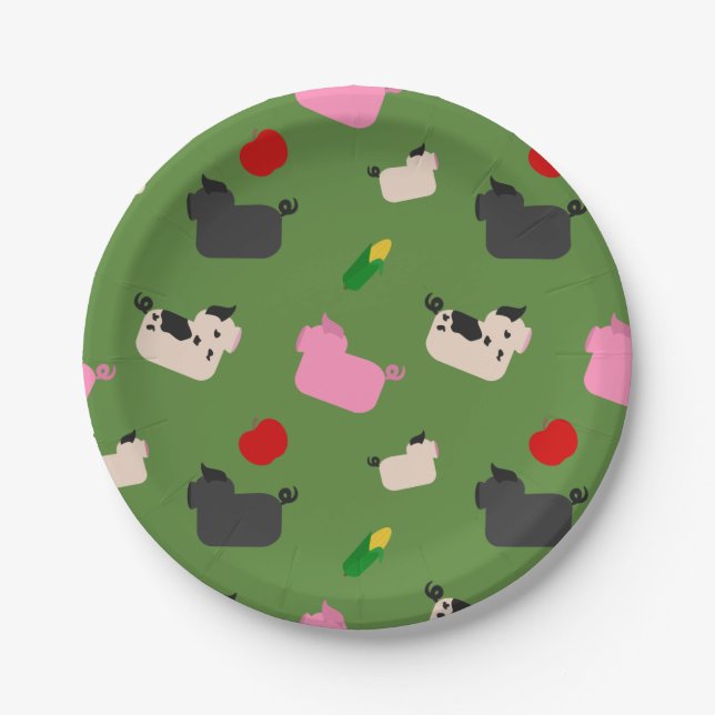 Oink Oink Hier Pappteller (Vorderseite)