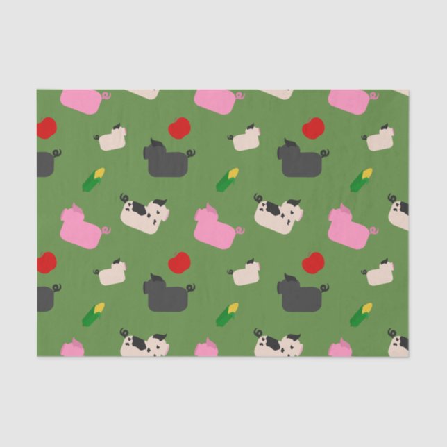 Oink Oink Hier Seidenpapier (Vorderseite)