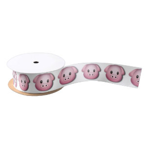 Oink Oink niedliches Schwein Satinband