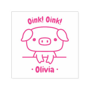 Oink Oink, Süßes kleines Schwein, Mädchenname Permastempel
