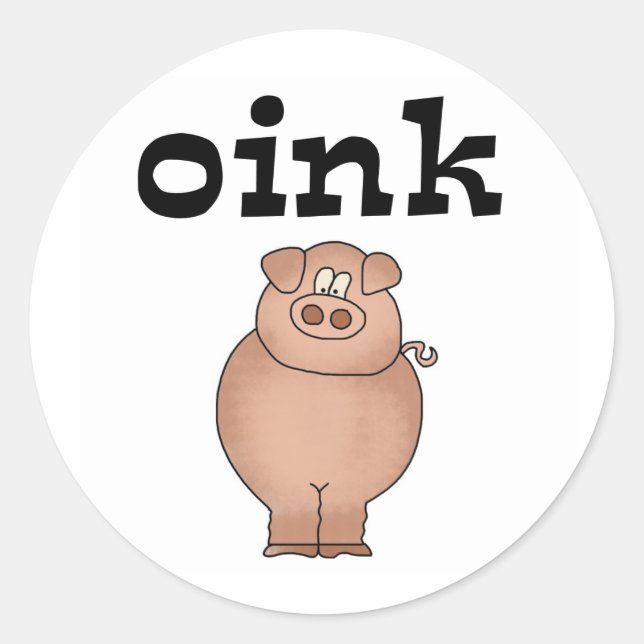 OINK PIGG RUNDER AUFKLEBER (Vorderseite)