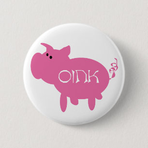 Oink rosa Schwein Button