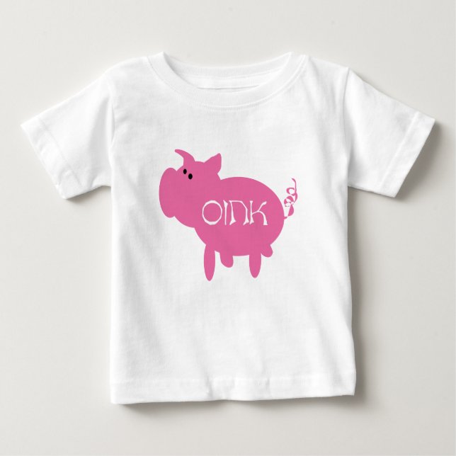 Oink rosa Schwein-T-Shirts und Geschenke Baby T-shirt (Vorderseite)