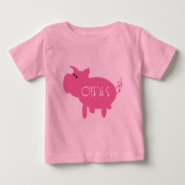 Oink rosa Schwein-T-Shirts und Geschenke Baby T-shirt (Vorderseite)