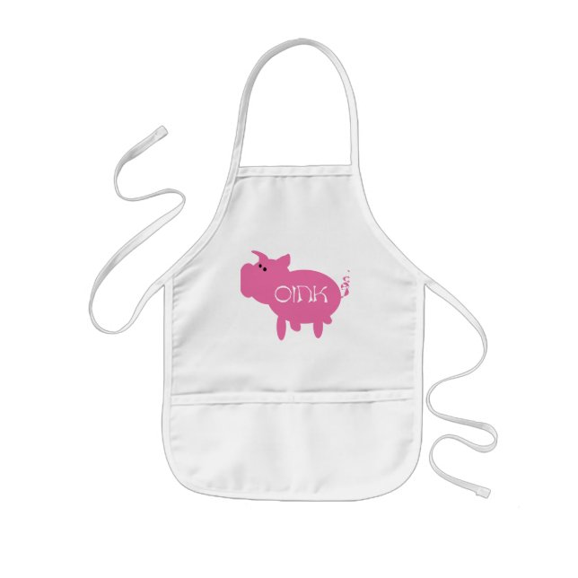 Oink rosa Schwein-T-Shirts und Geschenke Kinderschürze (Vorne)