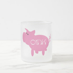 Oink rosa Schwein-T-Shirts und Geschenke Mattglastasse