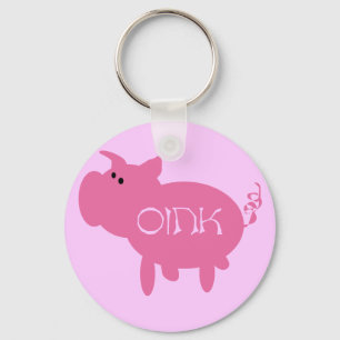 Oink rosa Schwein-T-Shirts und Geschenke Schlüsselanhänger