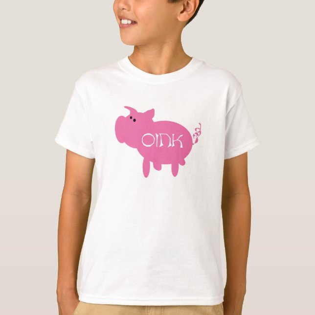 Oink rosa Schwein-T-Shirts und Geschenke T-Shirt (Vorderseite)