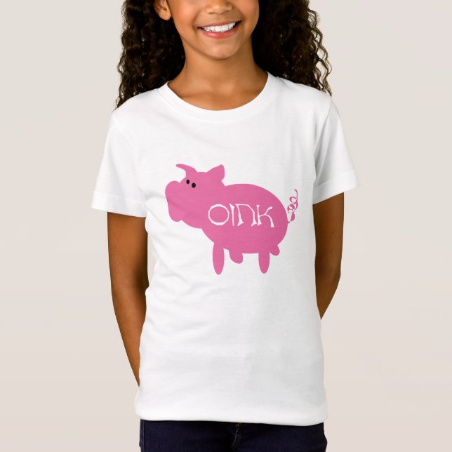 Oink rosa Schwein-T-Shirts und Geschenke T-Shirt (Vorderseite)