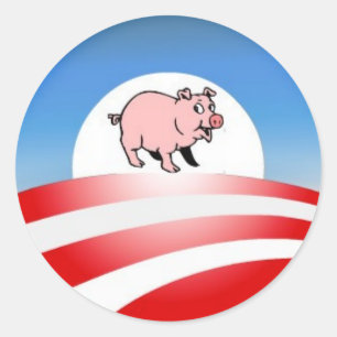 Oinkbama Runder Aufkleber