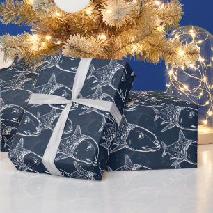 Oio - hawaiianische Bonefish-Druckmuster Geschenkpapier