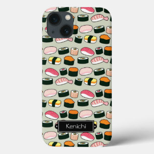 Oishii Sushi-Spaß-Illustrations-Muster (grau) Case-Mate iPhone Hülle