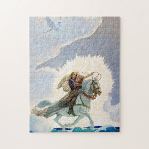 Oisin fährt zum Land der Jugend von N. C. Wyeth Puzzle