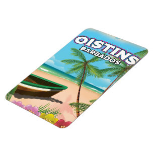 Oistins Barbados Vintages Strandposter Magnet