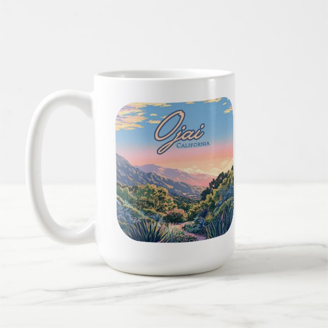 Ojai California Topa Topa Berge Landschaft Kaffeetasse (Links)