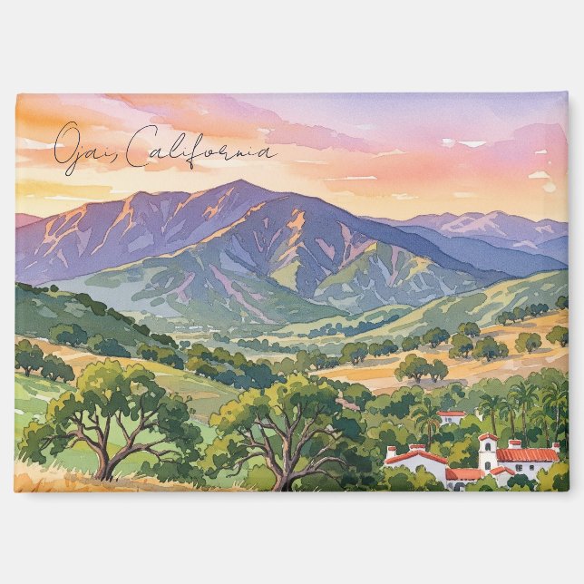 Ojai California Travel Magnet (Vorderseite)