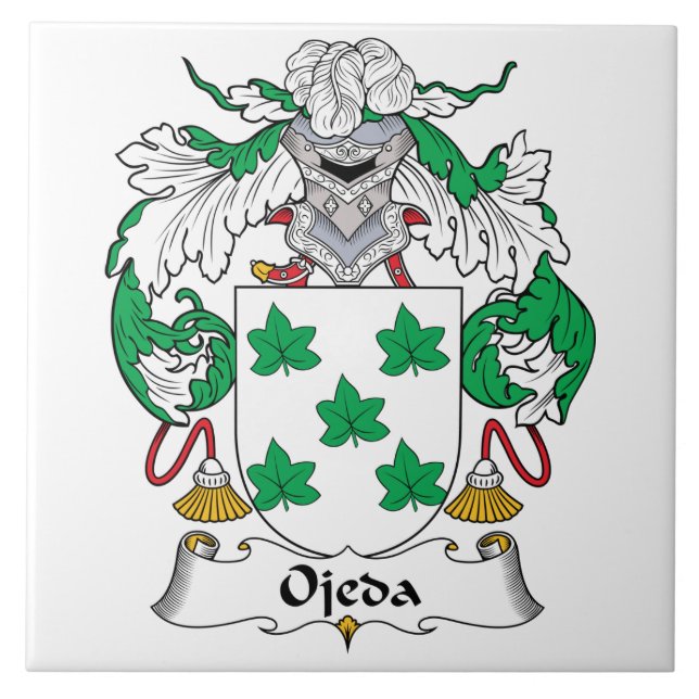 Ojeda Familienwappen Fliese (Vorderseite)