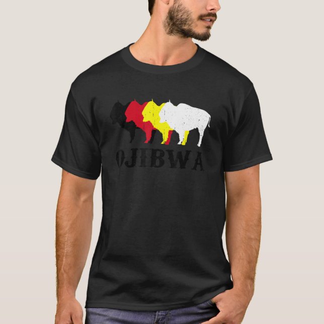 Ojibwa Anishinaabeg Ojibwe Indianermedizin T-Shirt (Vorderseite)