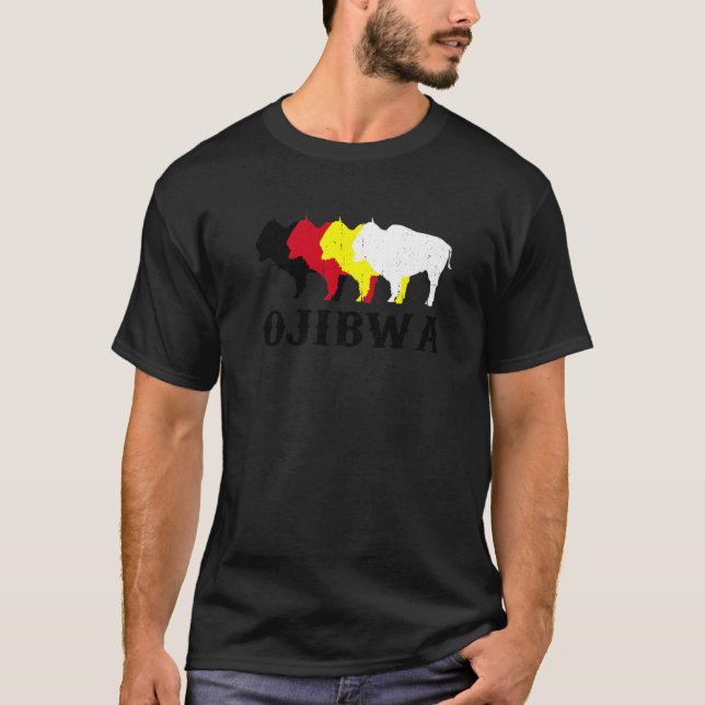 Ojibwa Anishinaabeg Ojibwe Native American Medicin T-Shirt (Vorderseite)