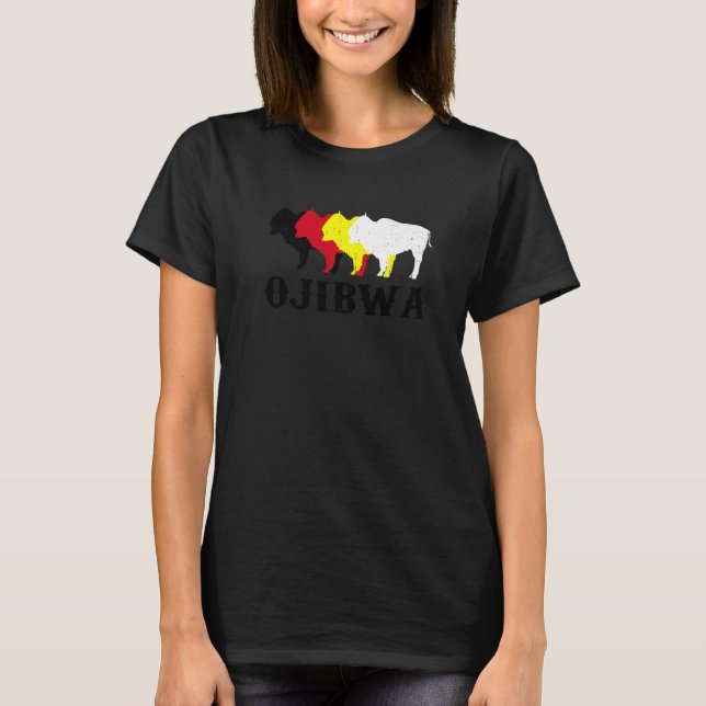 Ojibwa Anishinaabeg Ojibwe Native American Medicin T-Shirt (Vorderseite)