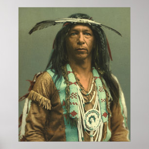 Ojibwa Brave, Arrowmaker Poster