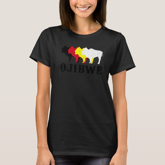 Ojibwe Anishinaabeg Ojibwa Indianermedizin T-Shirt (Vorderseite)