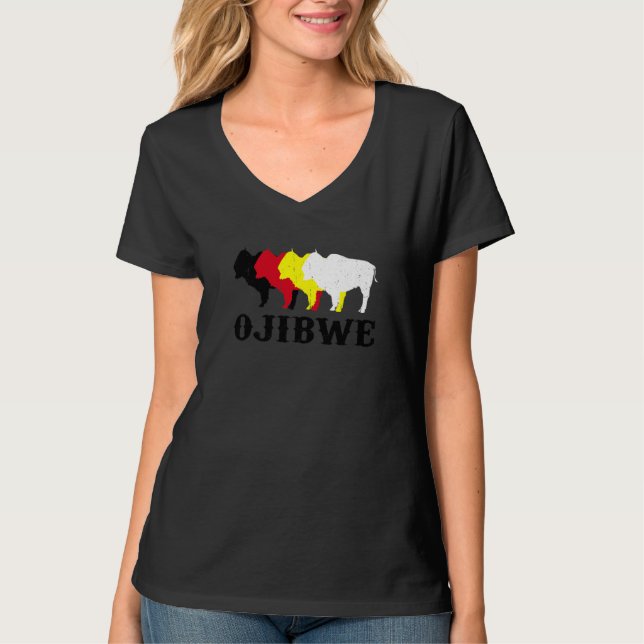 Ojibwe Anishinaabeg Ojibwa Native American Medicin T-Shirt (Vorderseite)