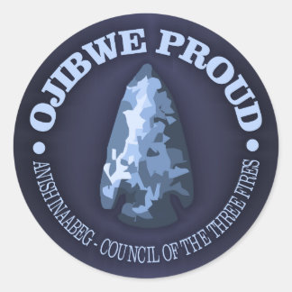 Ojibwe Proud (Pfeilspitze) Runder Aufkleber