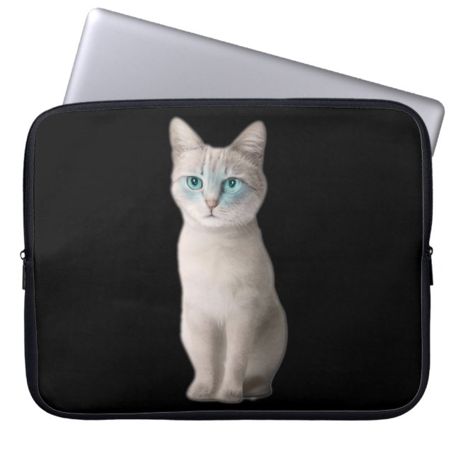 Ojos Azules Cat Laptopschutzhülle (Vorderseite)