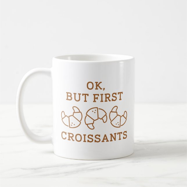 Ok, aber First Croissants Kaffeetasse (Links)