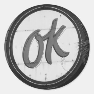 OK-Aufkleber Runder Aufkleber