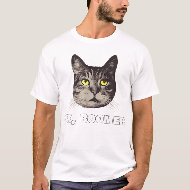 Ok Boomer Cat Shirt Millennial Cat Geschenk Oka (Vorderseite)