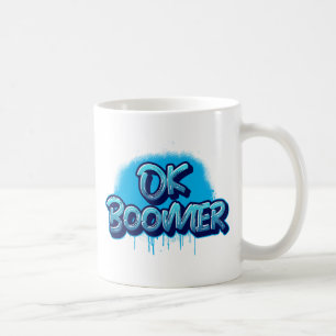 Ok Boomer in Blue Graffiti Kaffeetasse