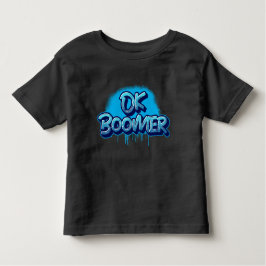 Ok Boomer in Blue Graffiti Kleinkind T-shirt
