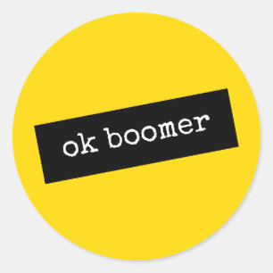 Ok Boomer Meme Runder Aufkleber
