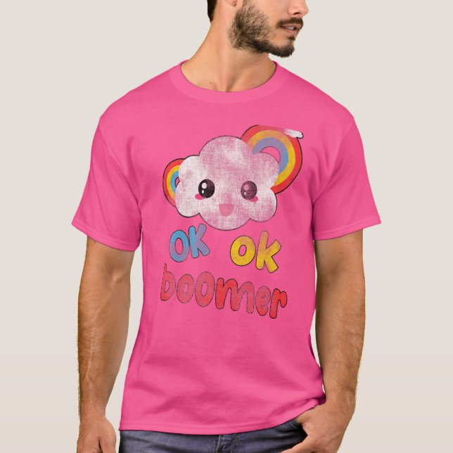 Ok Boomer Ok Boomer Retro Gen Z Millennial Meme T-Shirt (Vorderseite)