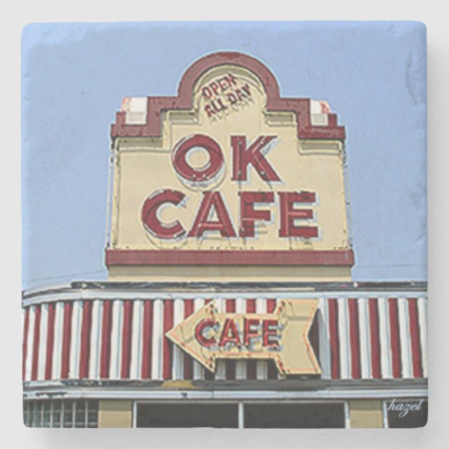OK Cafe, OK Cafe Atlanta, OK Cafe Steinuntersetzer (Vorderseite)
