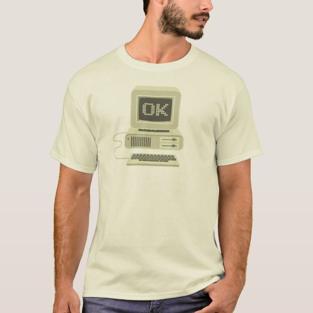 OK Computer: Retro-Computerdisplay mit 16-Bit-Text T-Shirt (Vorderseite)