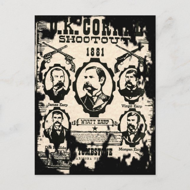 OK Corral Shootout Postkarte (Vorderseite)