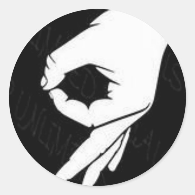 ok emoji meme runder aufkleber (Vorderseite)