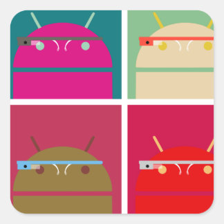 OK Glas Quadratischer Aufkleber