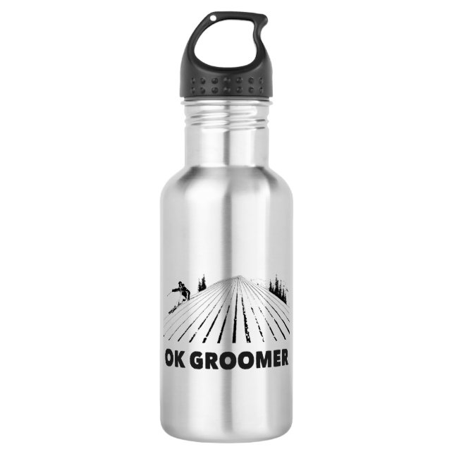 Ok Groomer Skiing Edelstahlflasche (Vorderseite)