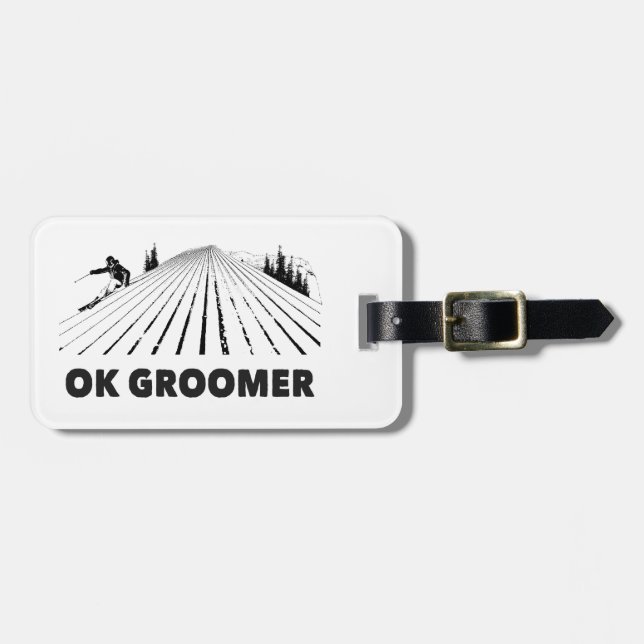 Ok Groomer Skiing Gepäckanhänger (Vorderseite horizontal)