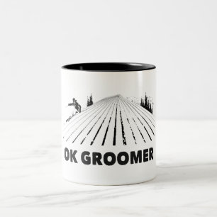 Ok Groomer Skiing Zweifarbige Tasse