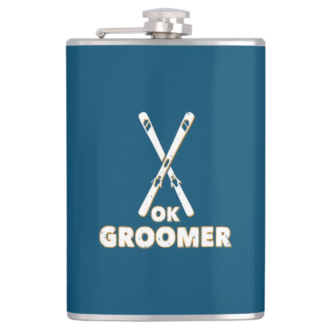 Ok Groomer Skis Flachmann (Vorderseite)